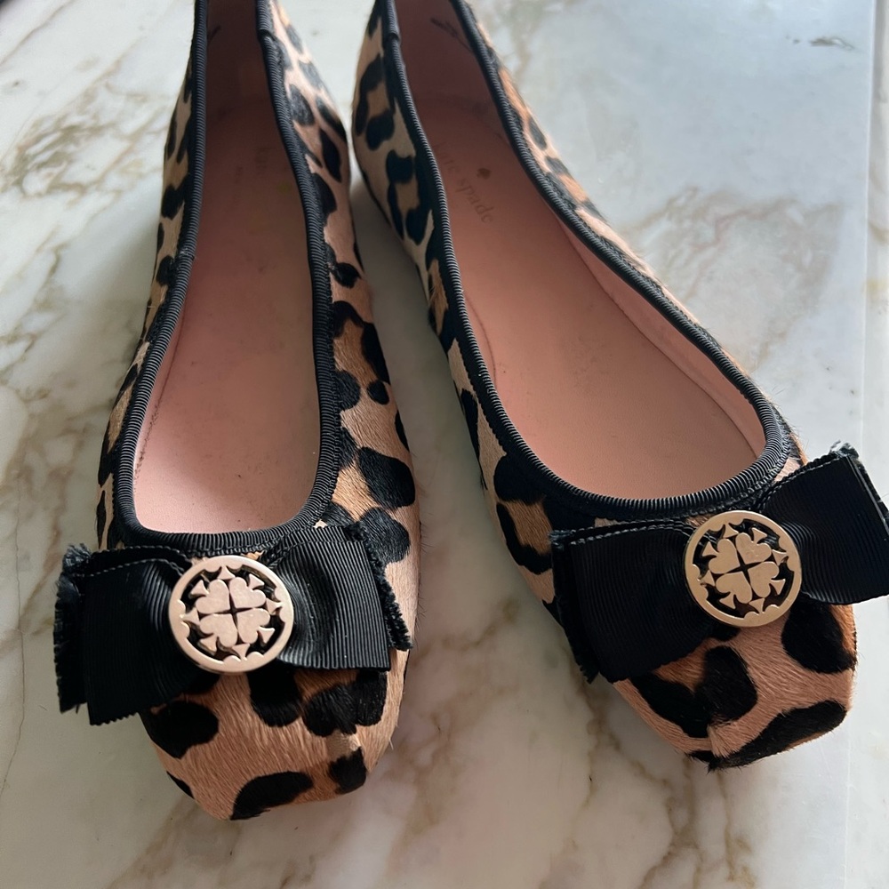 Leopard Print Ballet Flats with Bow